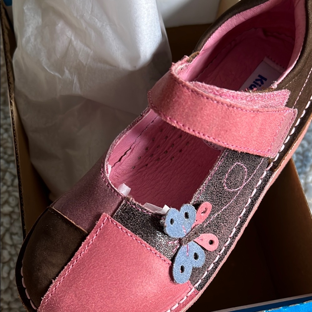 Kids Pink and Brown Mary Jane Shoes